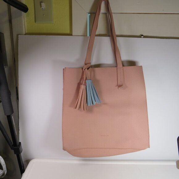 Blush Pink Faux Leather Tote w magnetic closure - Picture 1 of 11
